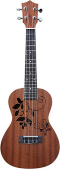 CLX Calista 23 DL leaves houten concert ukelele