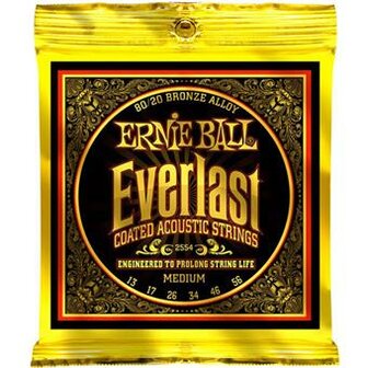 Ernie Ball 2554 Everlast Coated 80/20 Bronze Acoustic Medium