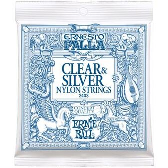 Ernie Ball 2403 Ernesto Palla Nylon Classical Clear And Silver