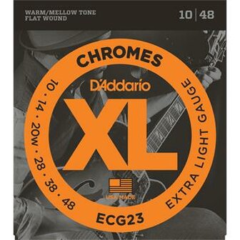D'Addario ECG23 Chromes Flat Wound Extra Light