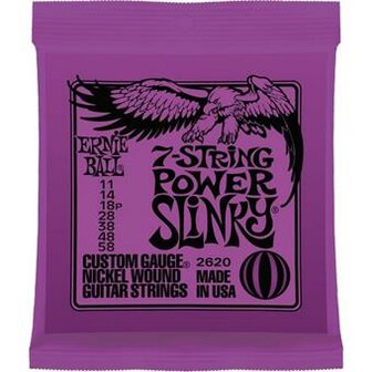 Ernie Ball 2620 7-String Power Slinky Nickel Wound