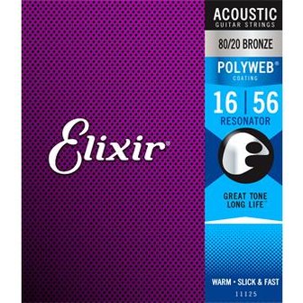 Elixir 11125 80/20 Bronze Polyweb Resonator 16-56