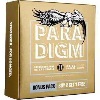 Ernie Ball 3326 Paradigm 80/20 Bronze 12-54 3-Pack