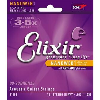 Elixir 11162 80/20 Bronze 12-String Nanoweb Heavy