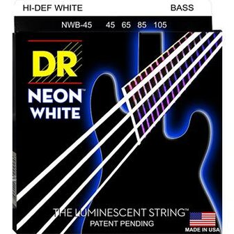 DR NWB-45 Neon Hi-Def White Bass Medium 45-105
