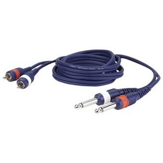 DAP 2x RCA Male - 2x mono Jack 1.5m