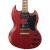 Vintage Icon VS6MRCR Distressed Cherry Red elektrische gitaar
