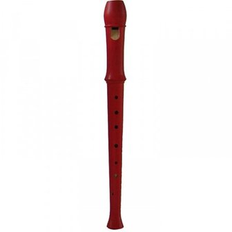 Aura SF2 sopraanblokfluit, Duitse boring, enkele boring, rood