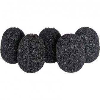 Rycote Lavalier Foams Black windschermen 5-pack