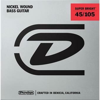 Dunlop DBSBN Super Bright Nickel Wound Bass Strings 45-105