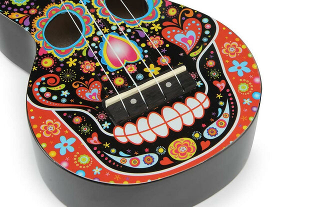 Mahalo skull ukulele day of the dead hotsell
