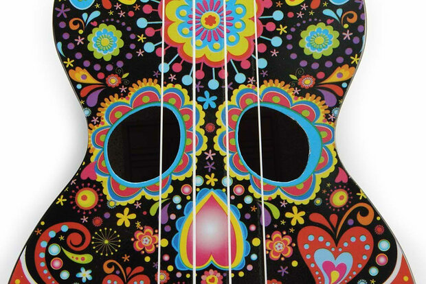 Mahalo - Art Series - Day Of The Dead Soprano Ukulele MA1SKBK