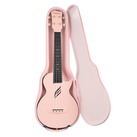 Cascha Carbon Ukulele Roze (set)