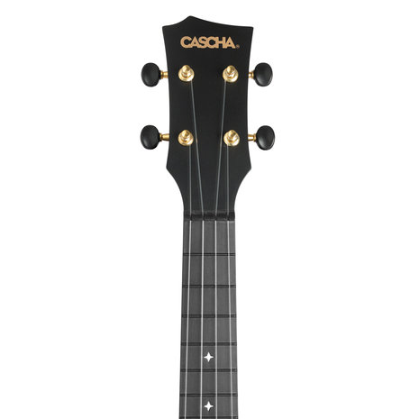 Cascha Carbon Ukulele Zwart(set)