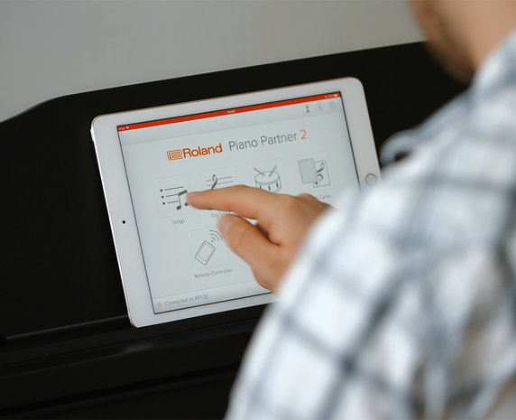 Roland RP102 digitale piano tablet app