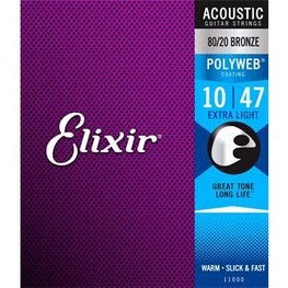 Elixir 11000 80/20 Bronze Polyweb Extra Light 10-47