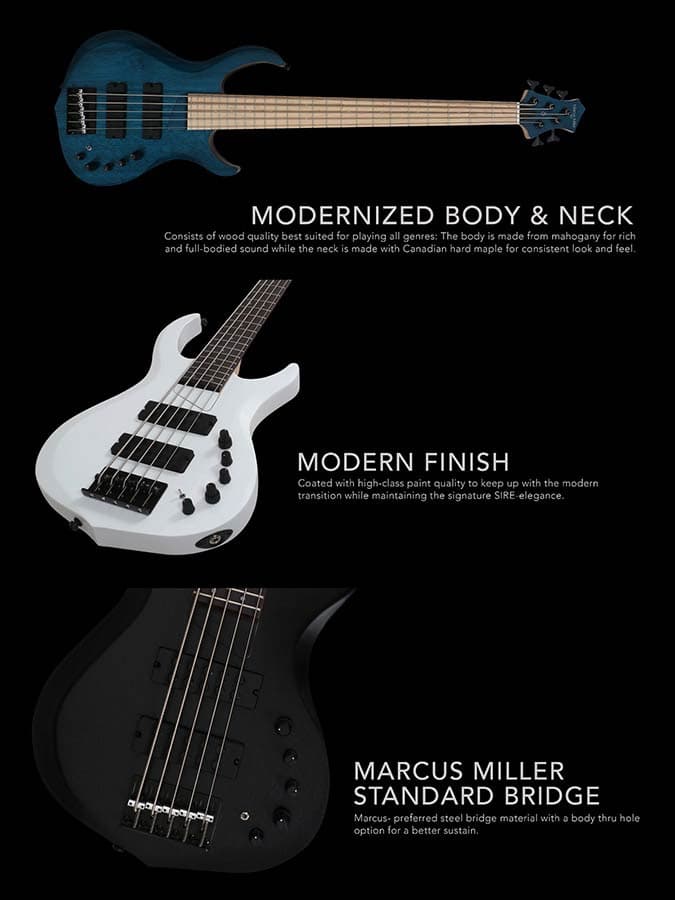 M2+ 4/TBK M Series Marcus Miller basgitaar — Sire