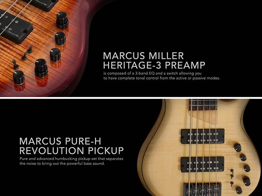 M7+ A5/TBL M Series Marcus Miller basgitaar — Sire