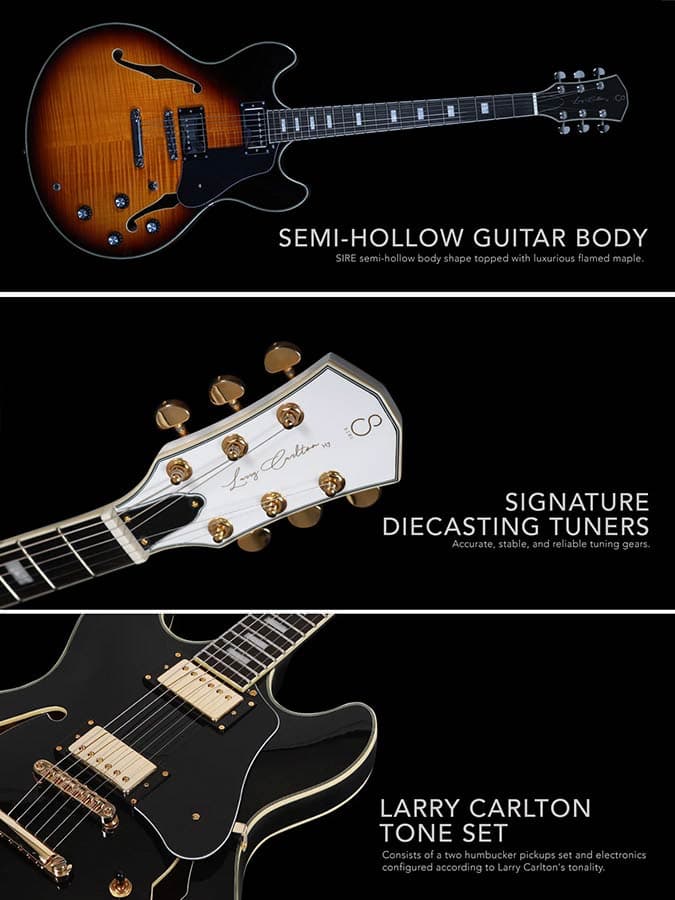 H7/CS H Series Larry Carlton electrische archtop gitaar — Sire