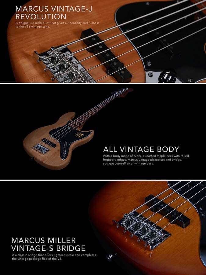 V5 A4/VWH V Series Marcus Miller basgitaar — Sire