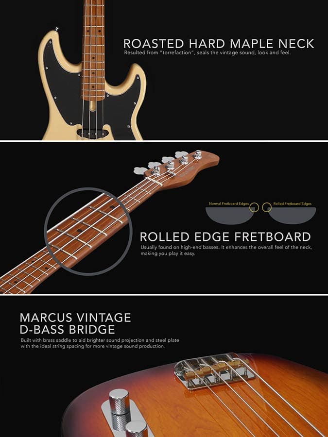 D5 A4/TS D Series Marcus Miller basgitaar — Sire