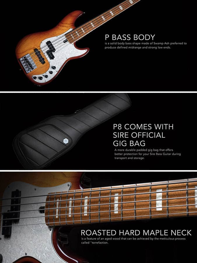 P8 S4/NT P Series Marcus Miller basgitaar — Sire