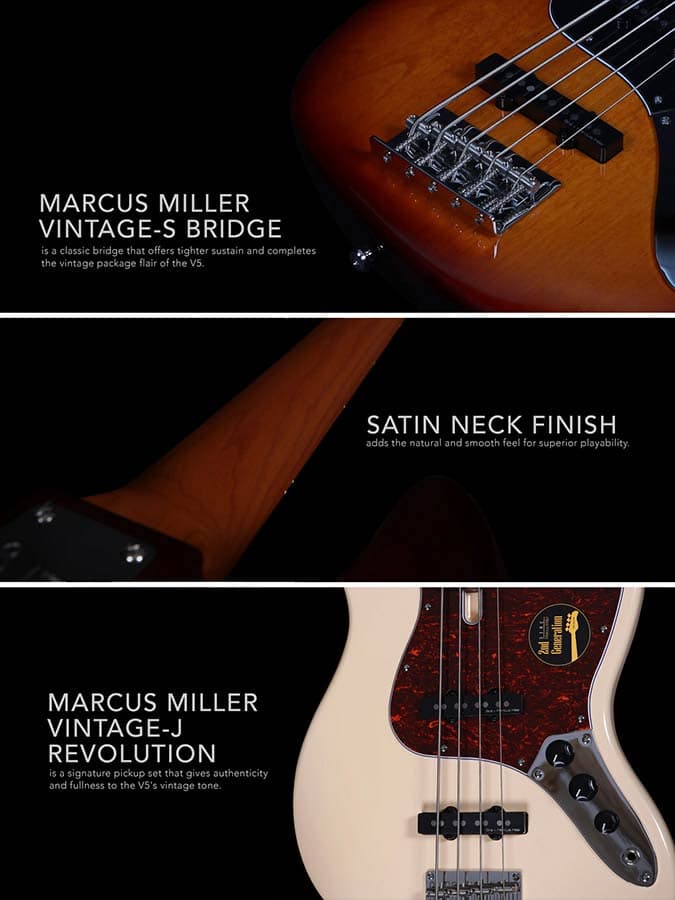 V5 A4/CGM V Series Marcus Miller basgitaar — Sire