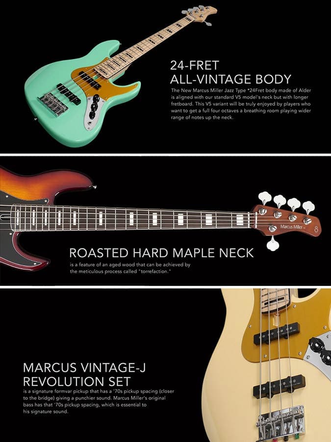 V5.24 A4/MLG V Series Marcus Miller basgitaar — Sire