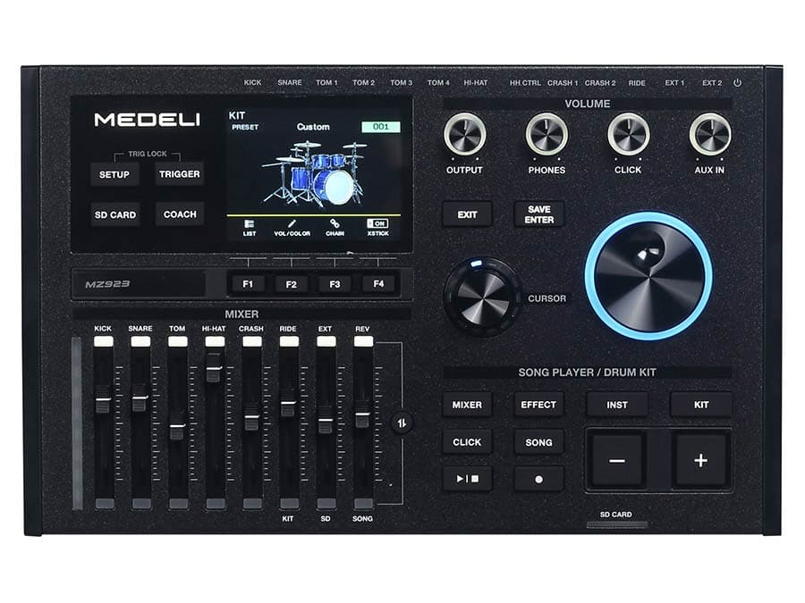 MZ923 portable digitale drum coach/extensie pad — Medeli