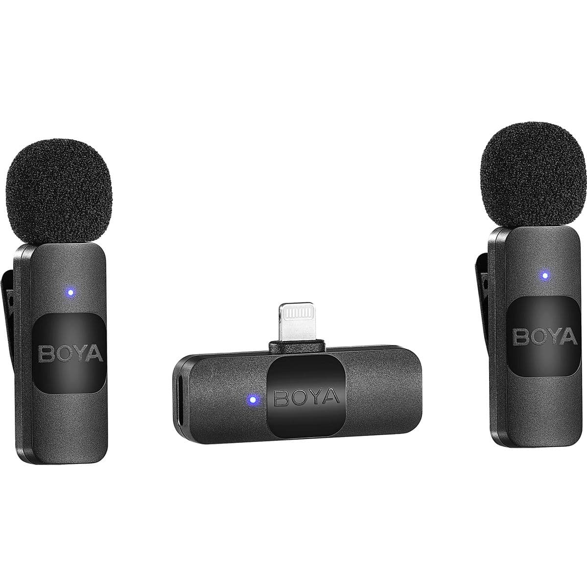 BY-V2 V2.0 Wireless Microphone For Lightning 2X Transmitter + 1X Receiver — Boya