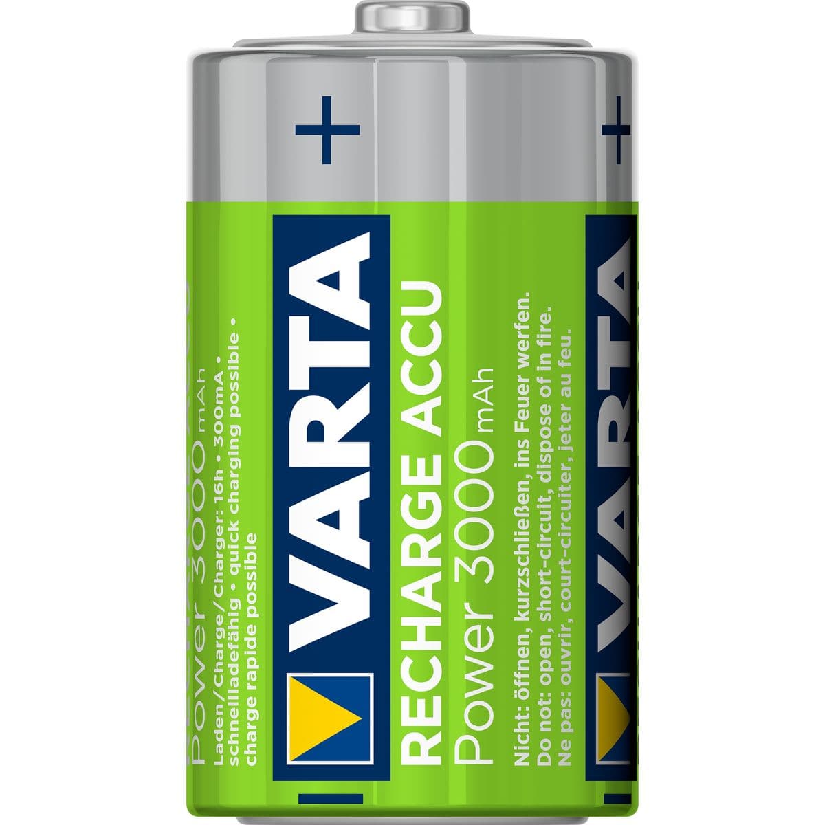 Recharge Battery Power D 3000mAh Blister 2 — Varta