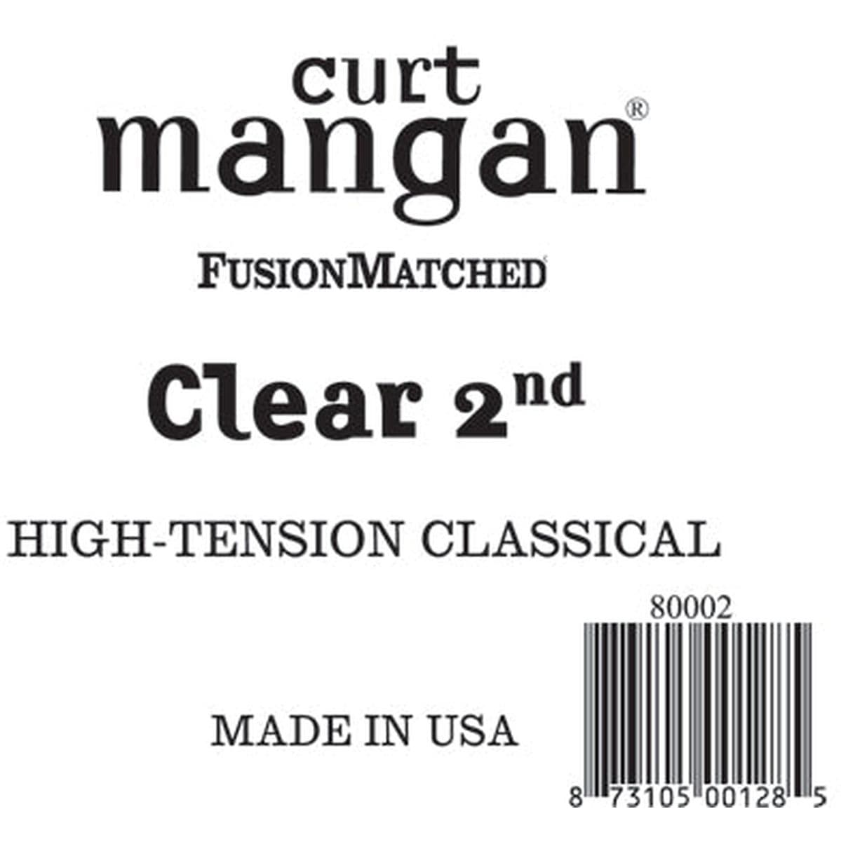 Classical Guitar 80002 Clear 2nd High-Tension Classic — Curt Mangan