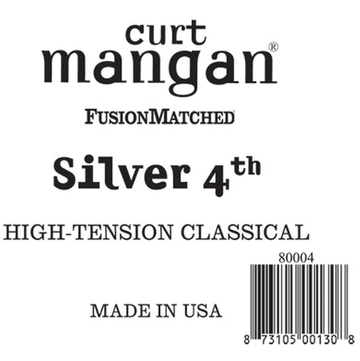 Classical Guitar 80004 Silver 4th High-Tension Classic — Curt Mangan