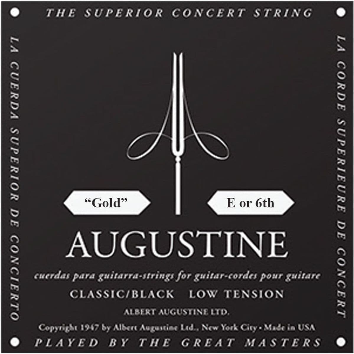Single String E6 Gold — Augustine