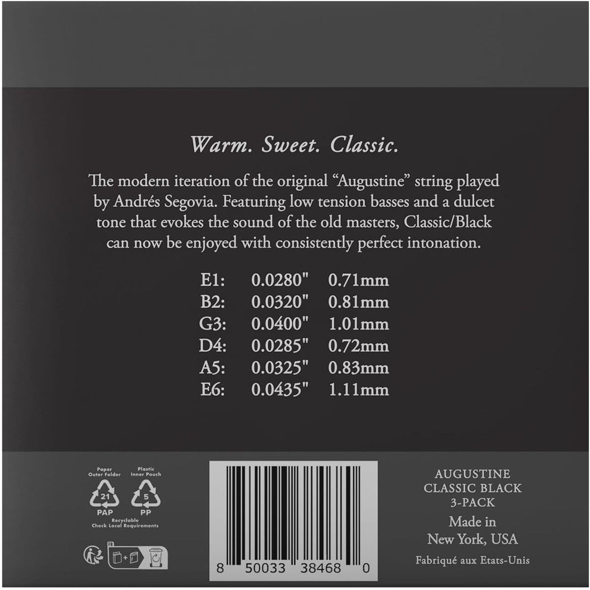 Black Label String Set - 3 Pack — Augustine