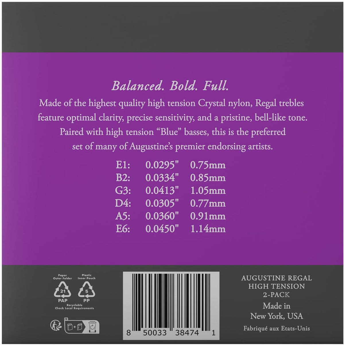 Regal Blue String Set - 3 Pack — Augustine