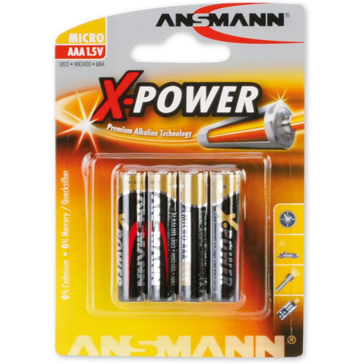 Alkaline X-Power AAA 4-pcs Blister — Ansmann