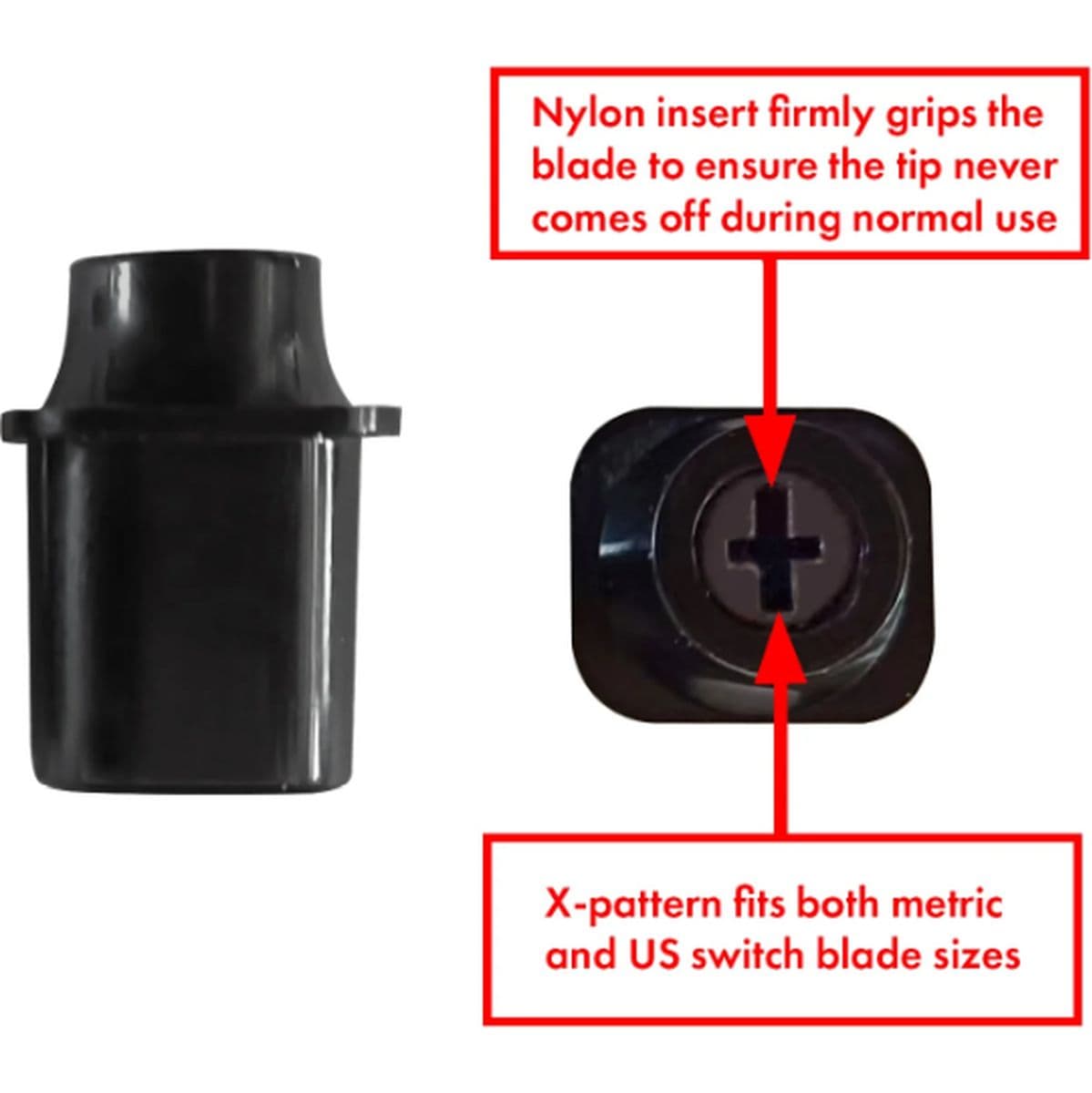 Al Teletophat Tip Nylon Ins Black — AxLabs