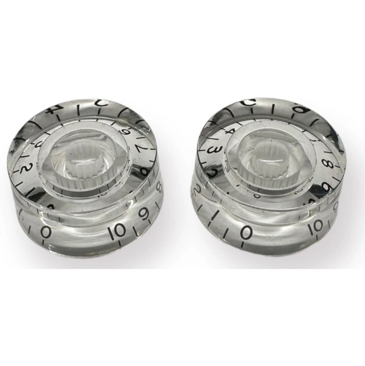 Al Speed Knob Left 18SP Clear w/ Black Font 2-Pack — AxLabs