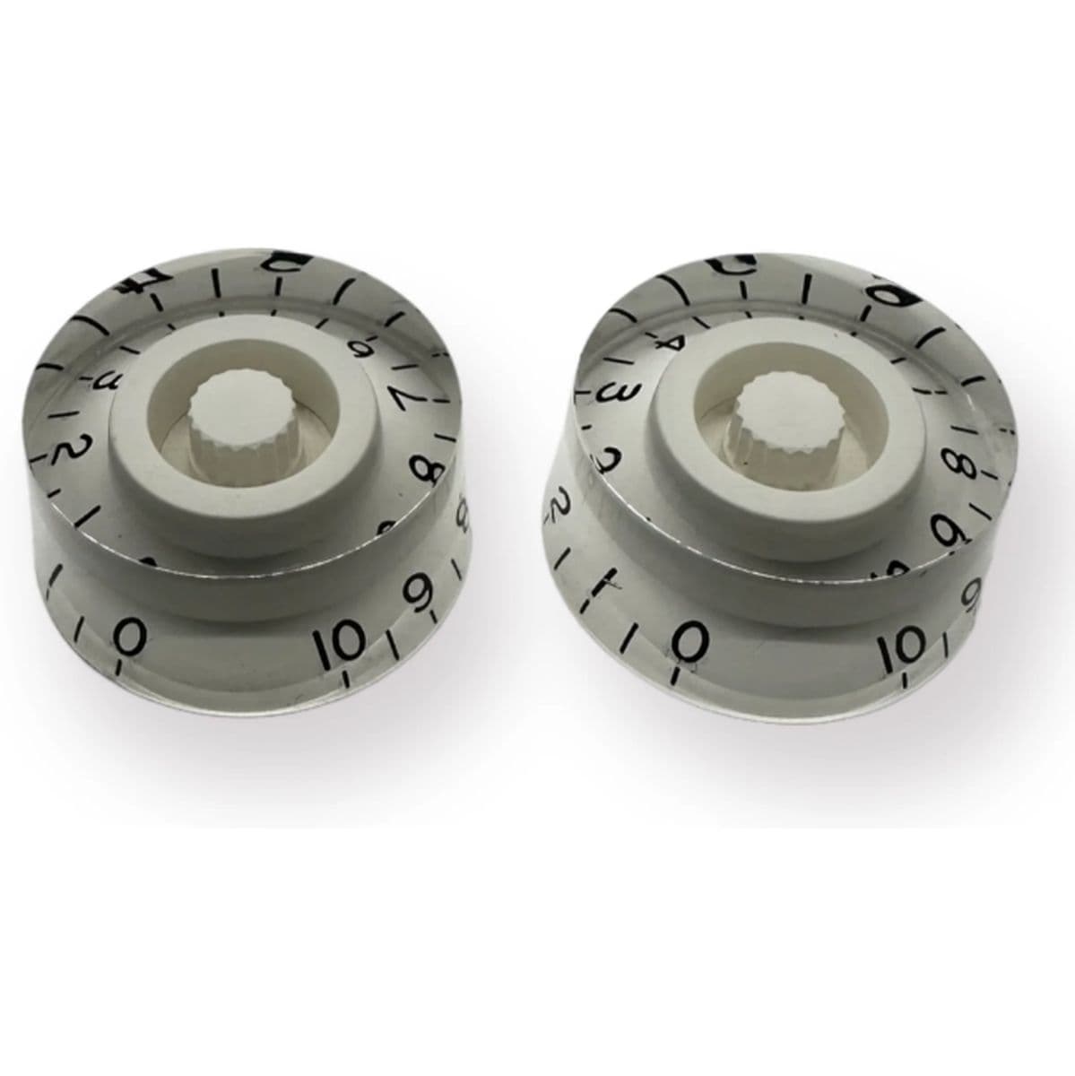 Al Speed Knob Left 18SP White w. Black Font 2-Pack — AxLabs