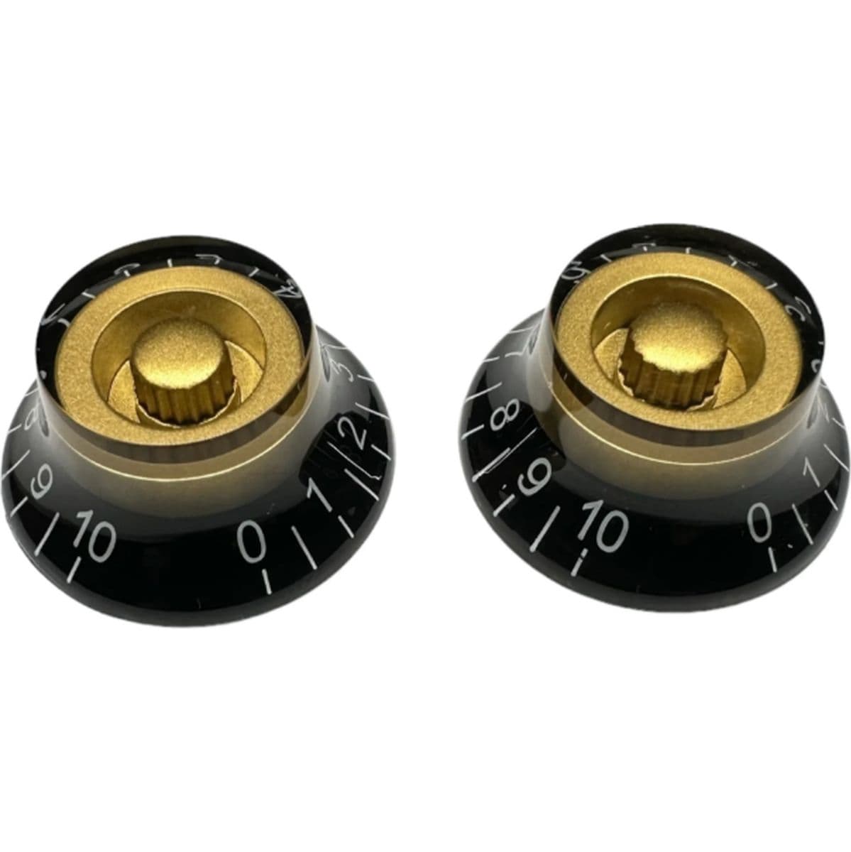 Al Bell Knob 18SP Black And Gold w/ White Font 2-Pack — AxLabs