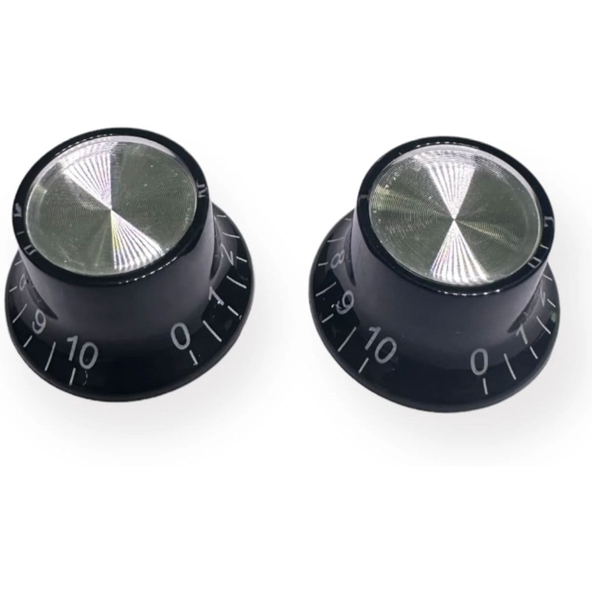 Al Top Hat Knob 18SP Black w/ White Font 2-Pack — AxLabs