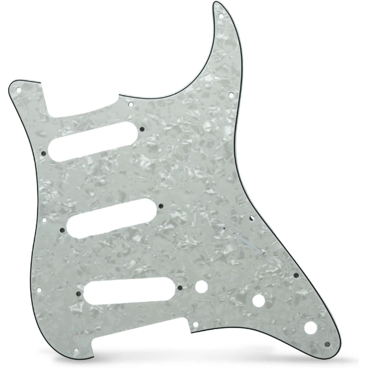 Al Strat-Style PG 3 Ply 11-Hole White Pearl — AxLabs