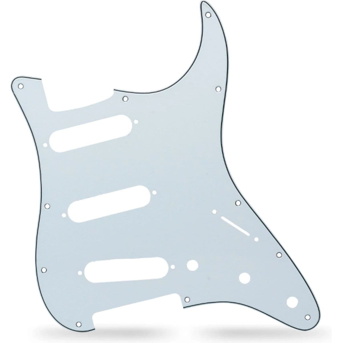 Al Strat-Style PG 3 Ply 11-Hole White — AxLabs