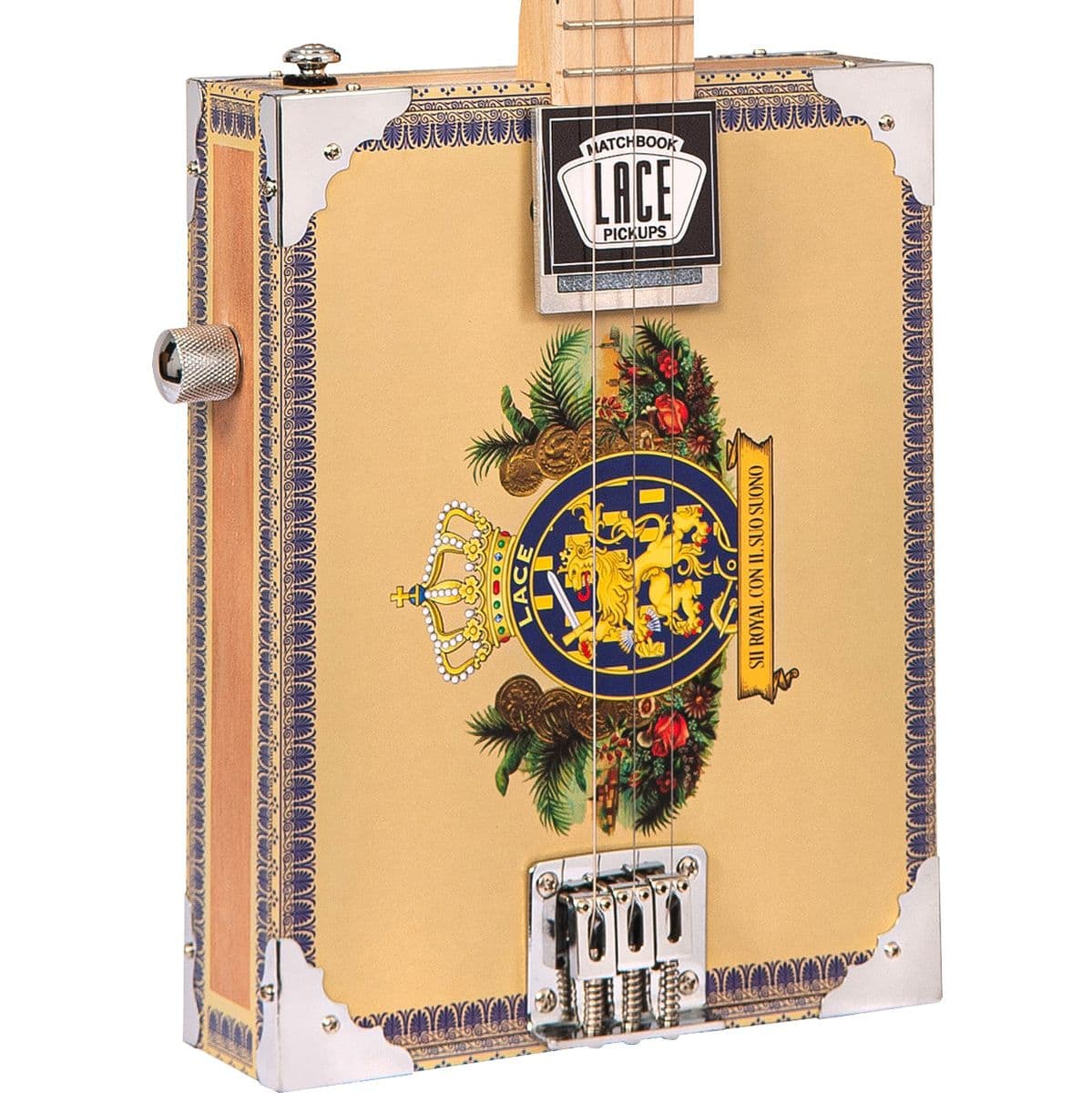 Electric Cigar Box Guitar - Royalty - 3 String — Lace