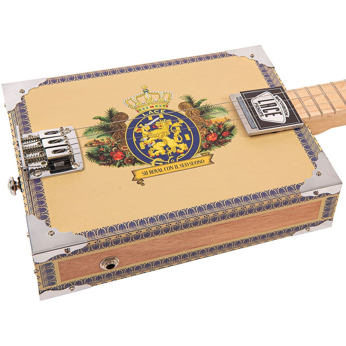 Electric Cigar Box Guitar - Royalty - 3 String — Lace