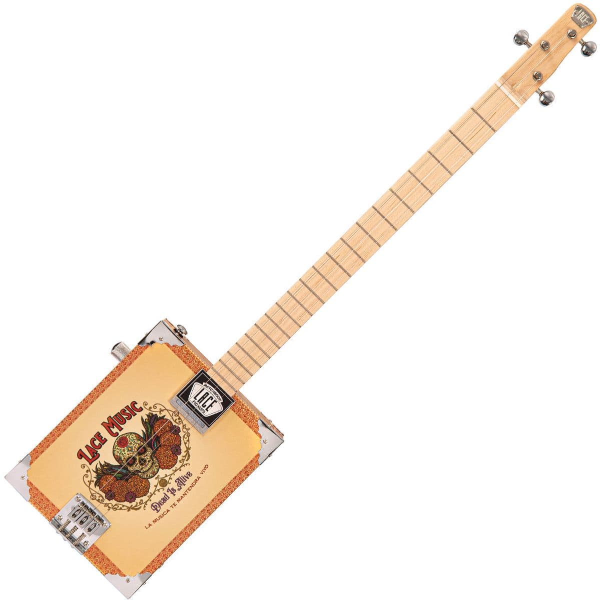 Electric Cigar Box Guitar - Dead IS Alive - 3 String — Lace