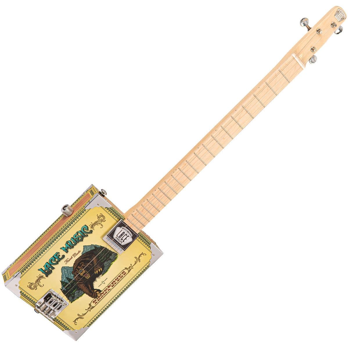 Electric Cigar Box Guitar - Grizzly - 3 String — Lace