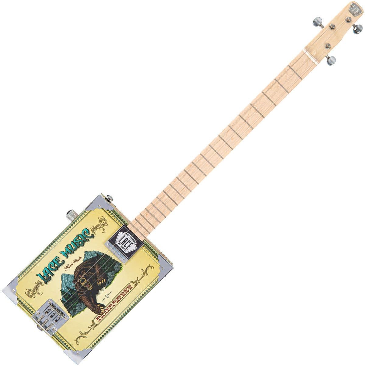 Electric Cigar Box Guitar - Grizzly - 3 String — Lace