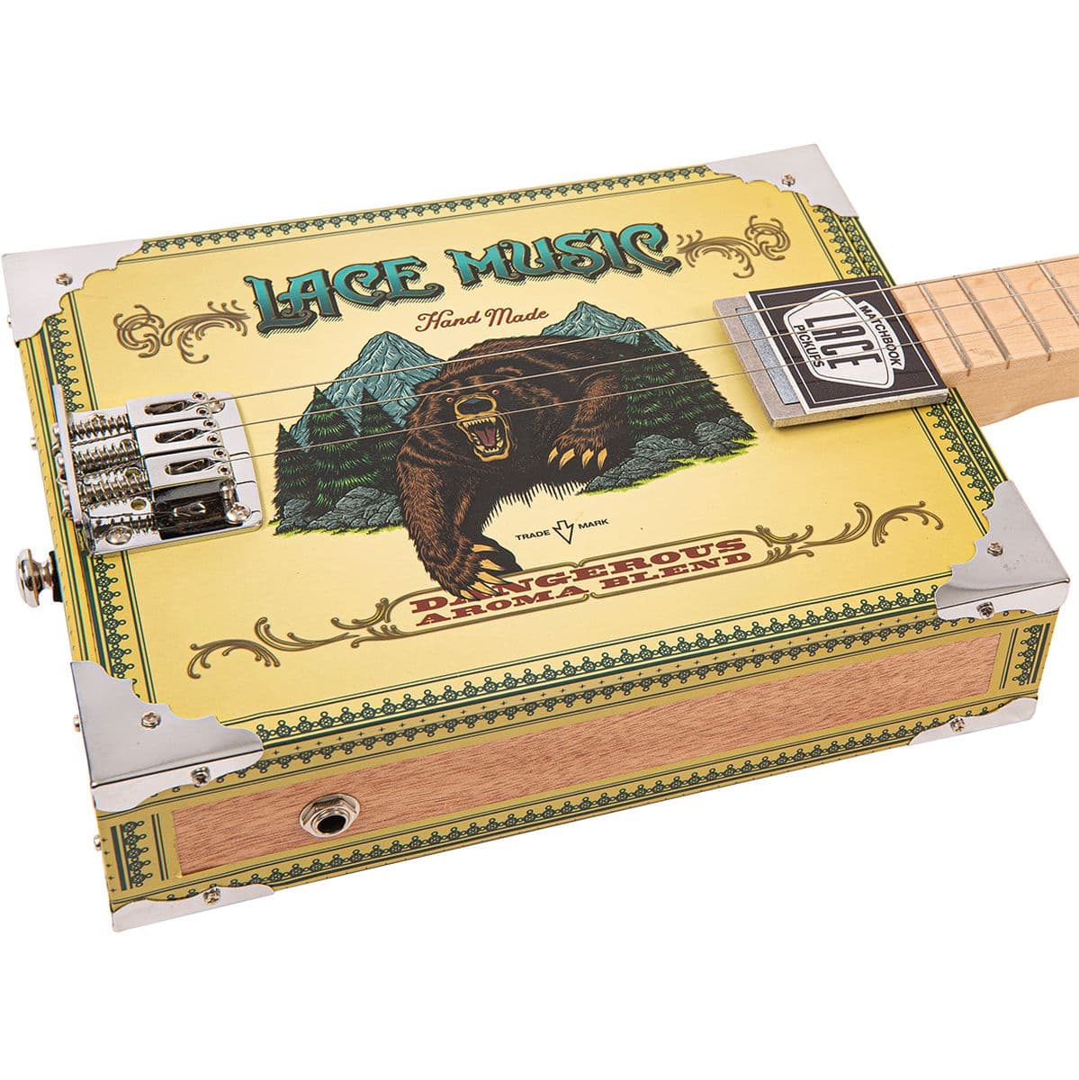 Electric Cigar Box Guitar - Grizzly - 3 String — Lace
